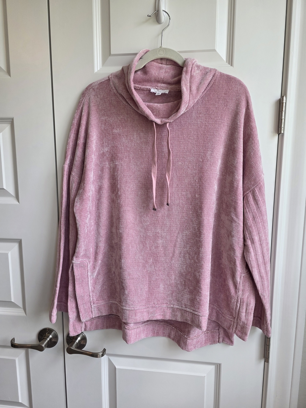 Westbound XL Pink Chenille Cowl Neck Sweater
